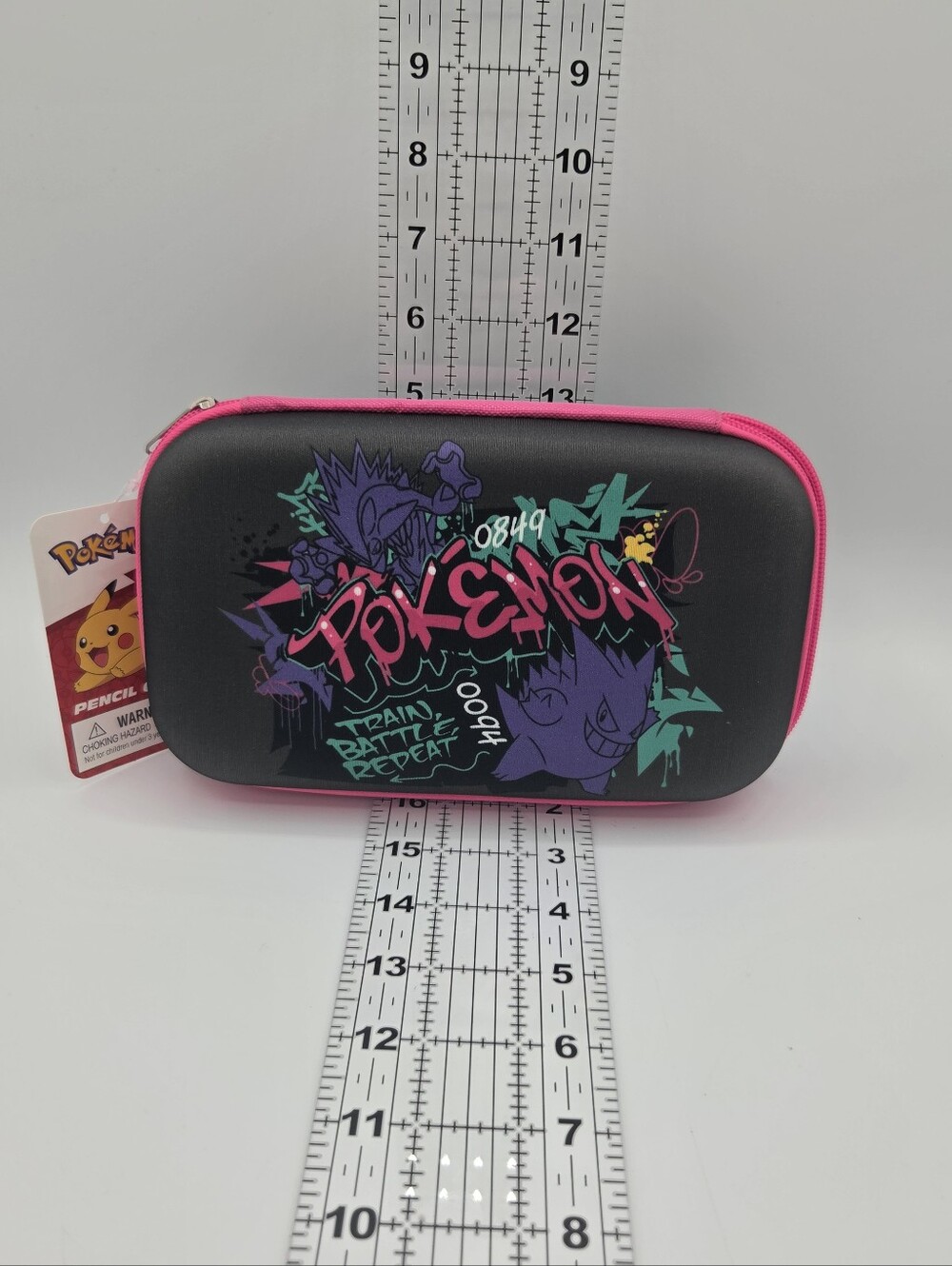 Pokémon Hard Shell Zipper Carrying Case for Nintendo Switch Console, Black/Pink